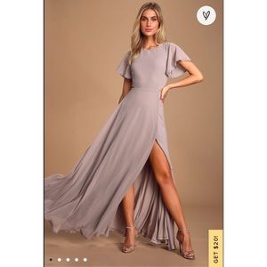 Lulus lavender bridesmaid dress